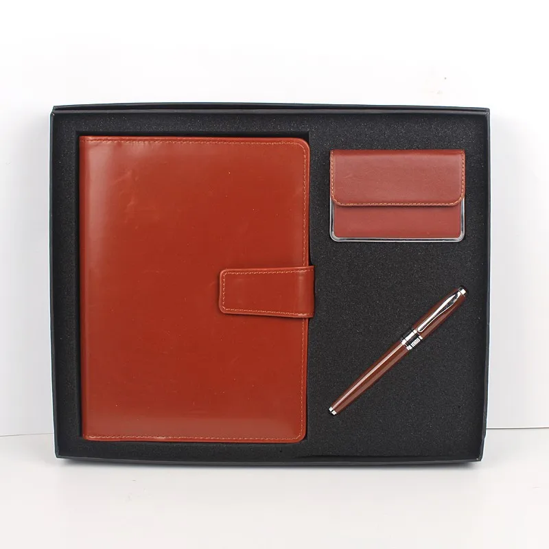 Notebook and pen corporate gift set with name card holder and Calculator