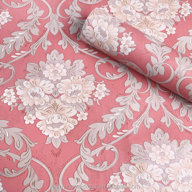 China vinyl wallcovering wallpaper designs flower photo wallpaper home decoration