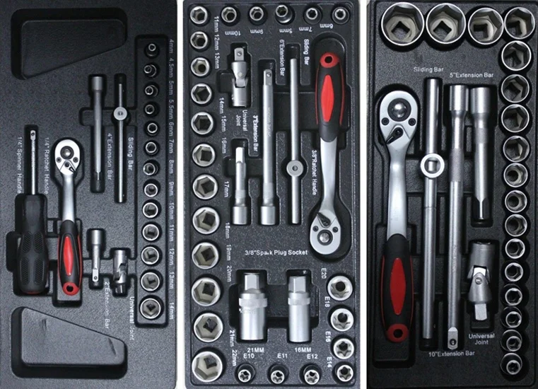 220Pcs 6/7 Drawers Car Repairing Metal Tool Cart