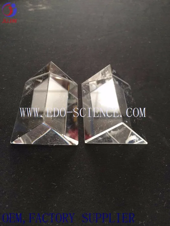 
25x25x150mm 30x30x150mm Optical Crystal Glass Triangular Prism for Teaching Light Spectrum Physics Analysis 