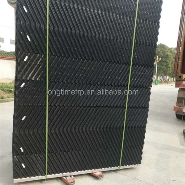 Large length black PVC honeycomb filler for counter flow cooling tower fill