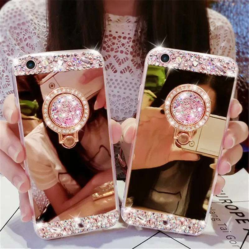 
Luxury golden mirror phone case accessories carcasa celular capa for Samsung Galaxy A3 A5 A7 A8 J1 J3 J5 J7 S6Edge S7Edge S8Plus 