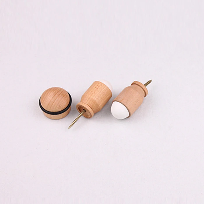 Promotion wooden door stop, high quality OEM adhesive buffer