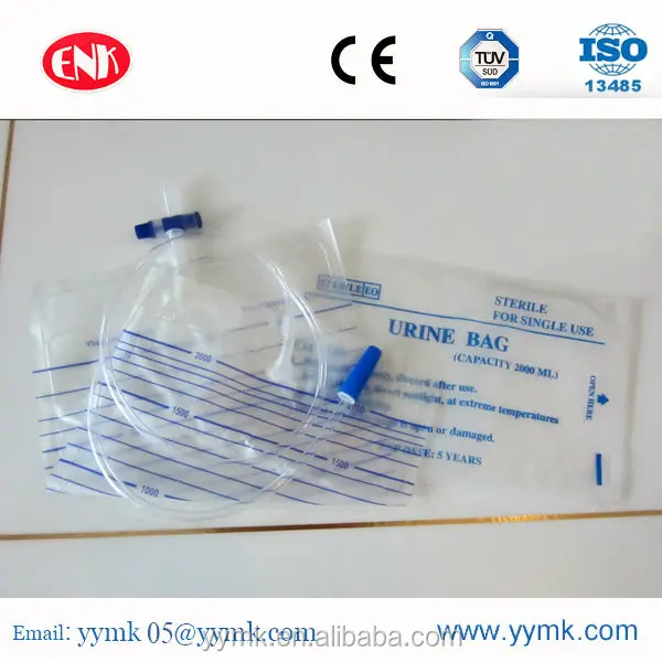 medical plastic hospital push-pull valve disposable urine drainage bag for adult and child