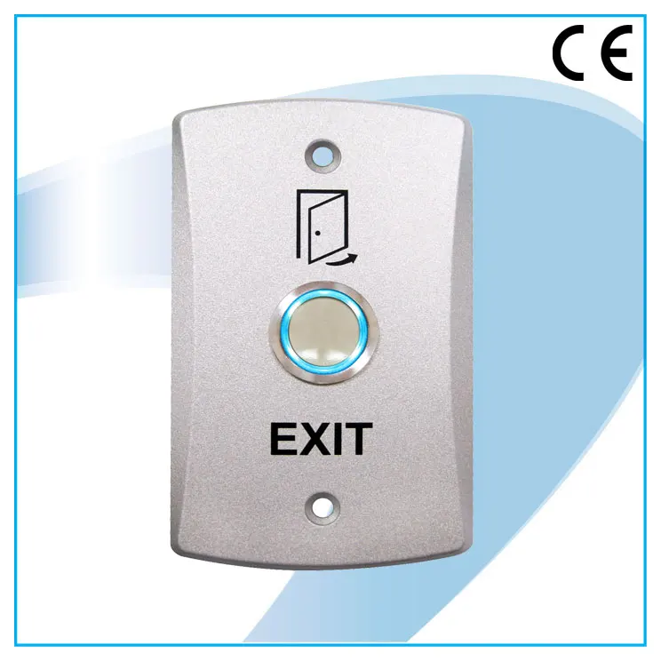 CE DC 12V Exit Push Button With Blue LED