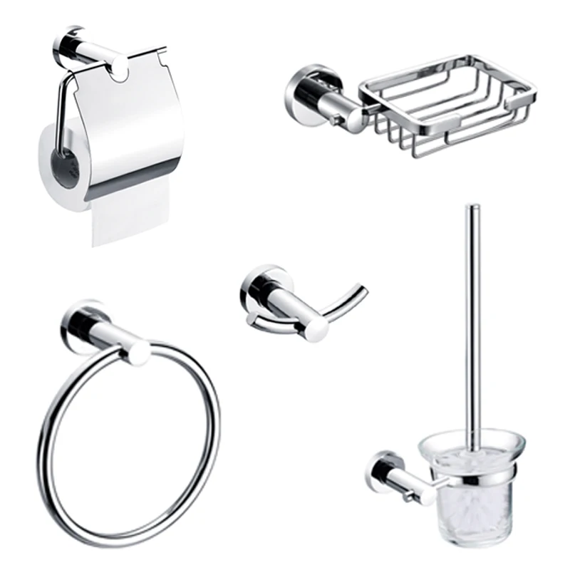 Stainless steel toilet hardware bath fitting set bathroom accessories