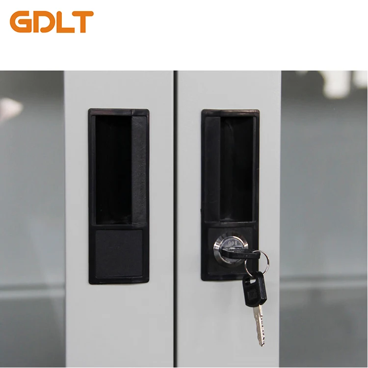 GDLT Office Steel  cabinet  with Glass Door Filing Cabinet school metal 2 door file cabinet
