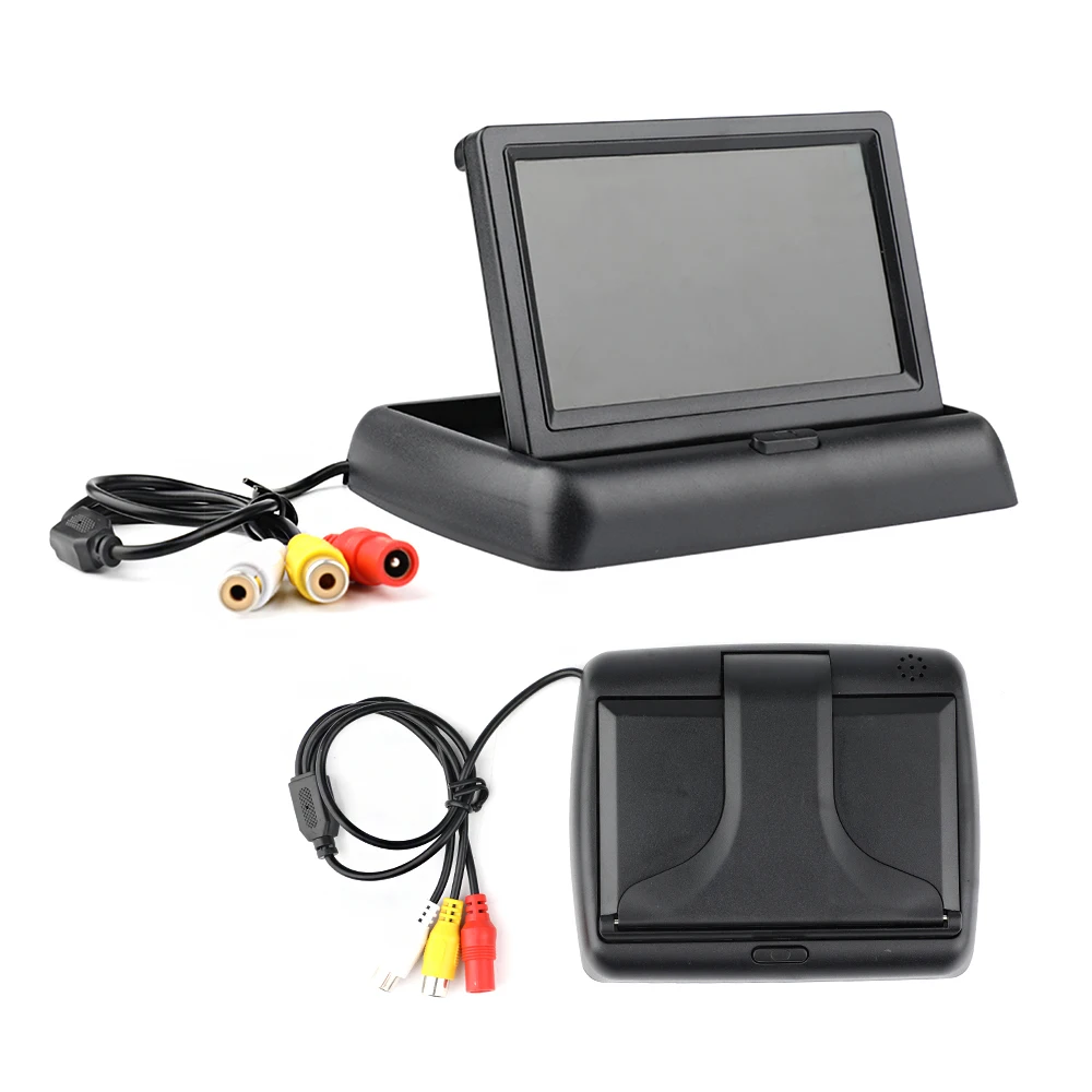 Factory Wholesale 4.3 inch Car Monitor with Two Channel Video Input TFT LCD Monitor