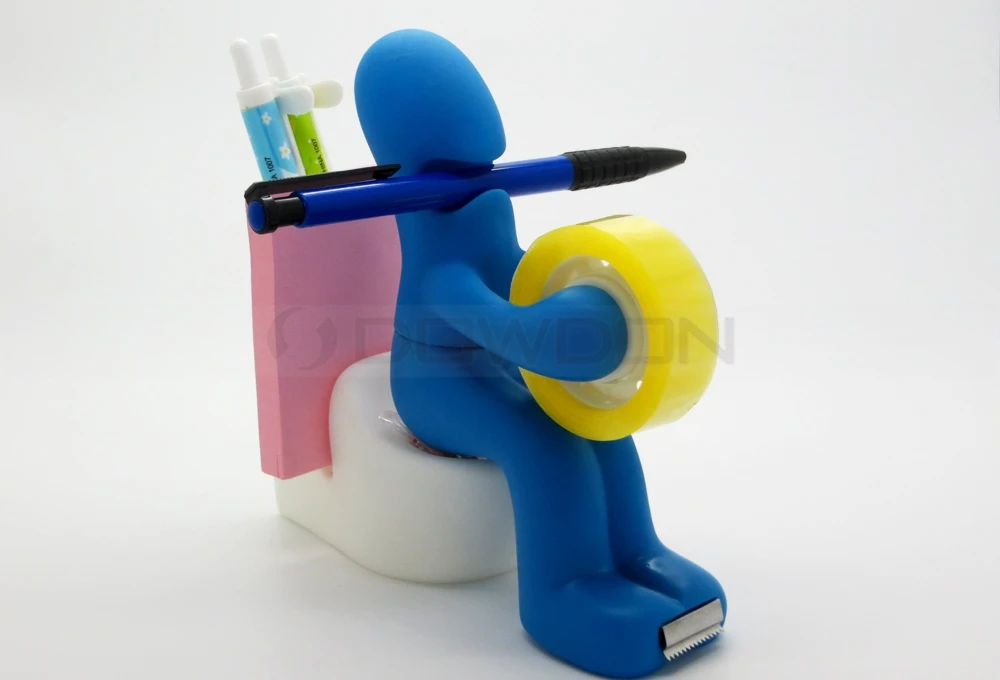 Funny Deco Desk Accessory Office Supply Tape Dispenser Pen & Memo Holder Paper Clip Storage