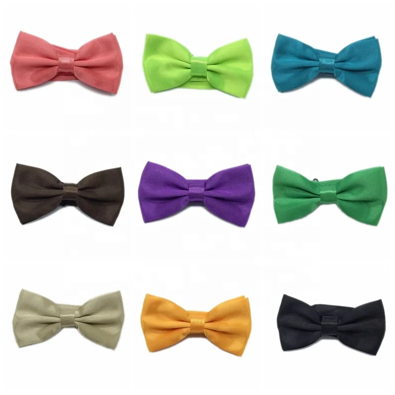 Wholesale High-quality Solid Color Bowtie Fashionable Colorful Butterfly Bow Tie