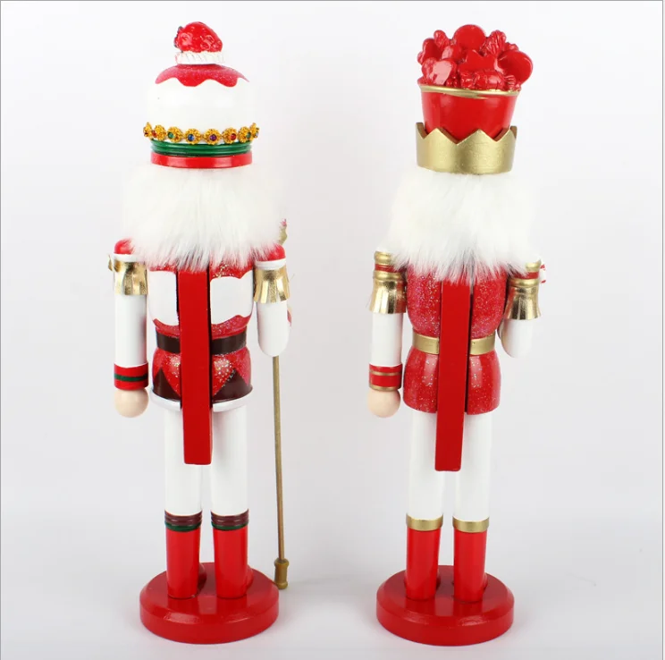 High quality creative King Candy wooden nutcracker wooden soldier nutcracker for christmas decoration funny christmas nutcracke