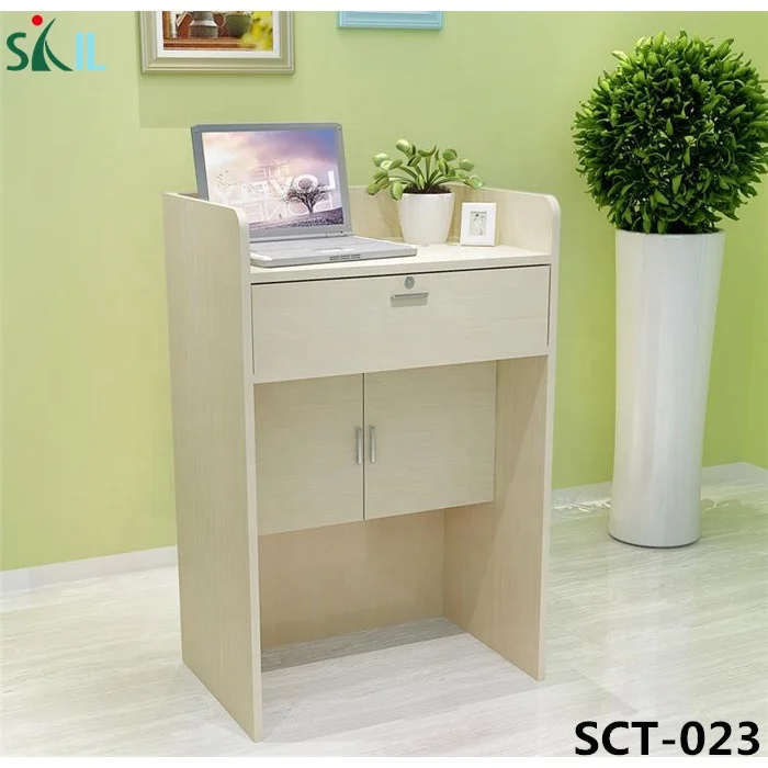 small size reception counter table restaurant front desk table