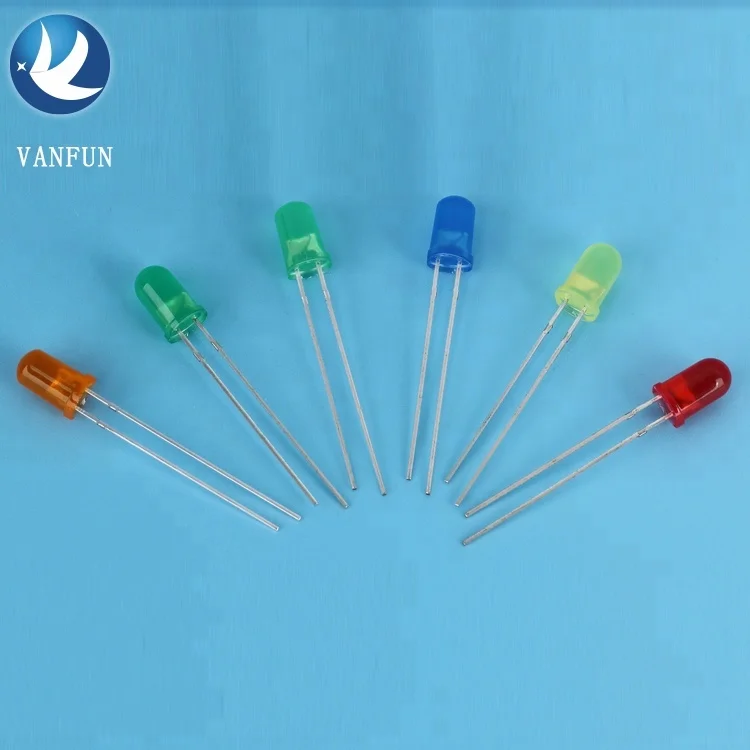 shenzhen led factory through hole 3mm 5mm 6v 9v 12v led diode 2 pins light emitting diode used for indicator light