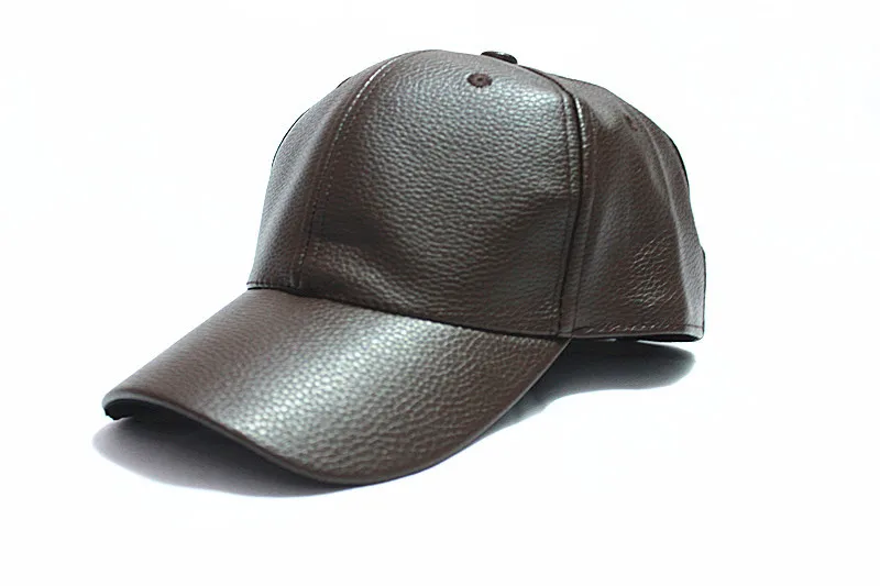Best Selling winter simple design high quality PU leather baseball cap