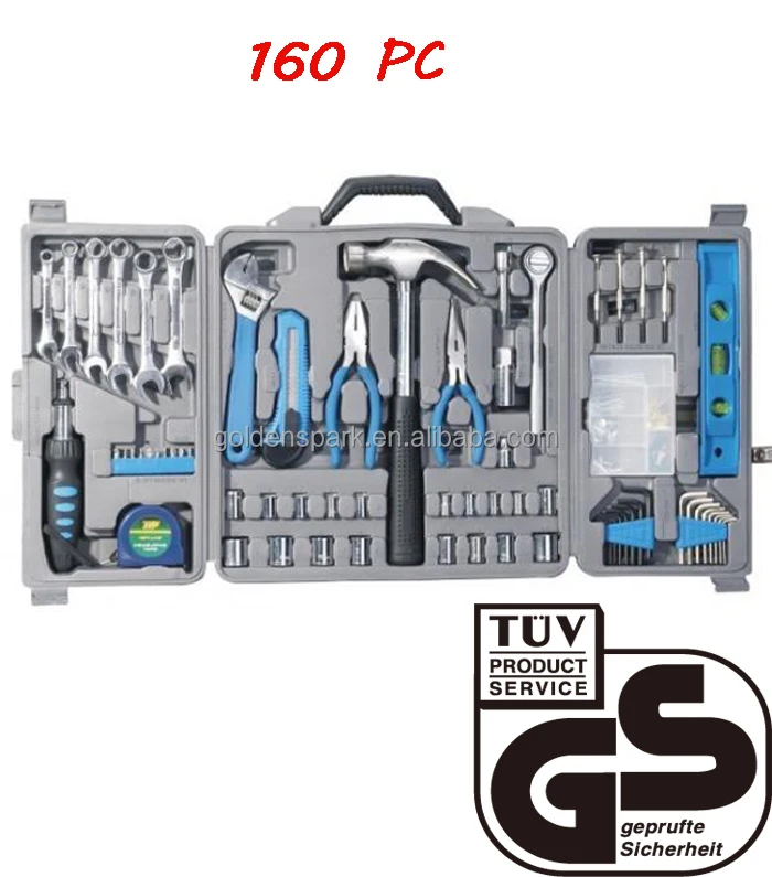 Professional 160 PCS Repair Mechanics Tool Kit Set With Blow Case