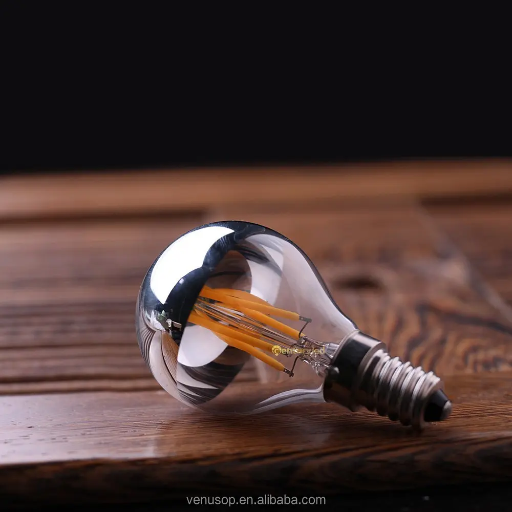 G45 / G14 4 Вт-Светодиодная лампа накаливания с серебряным наконечником