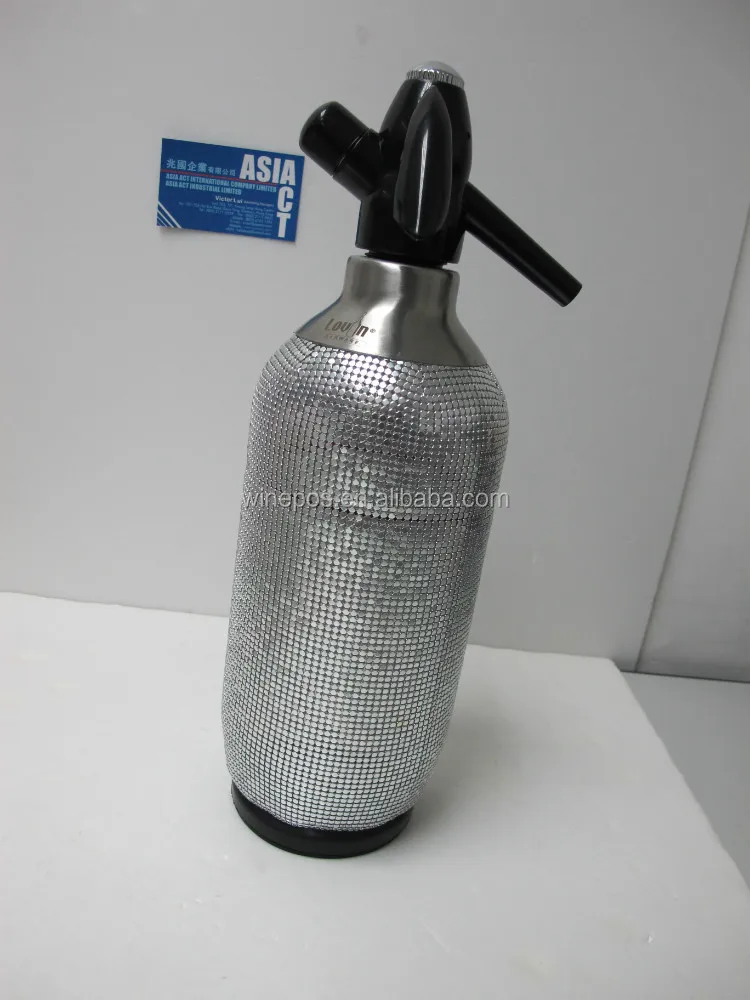 classic soda siphon with mesh, glass soda sifon soda drinks maker
