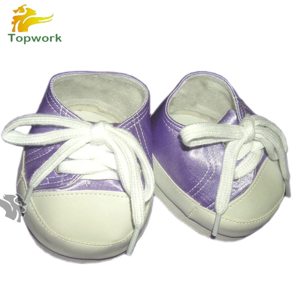 Purple cute teddy bear doll shoes bear sneaker in toy shoes