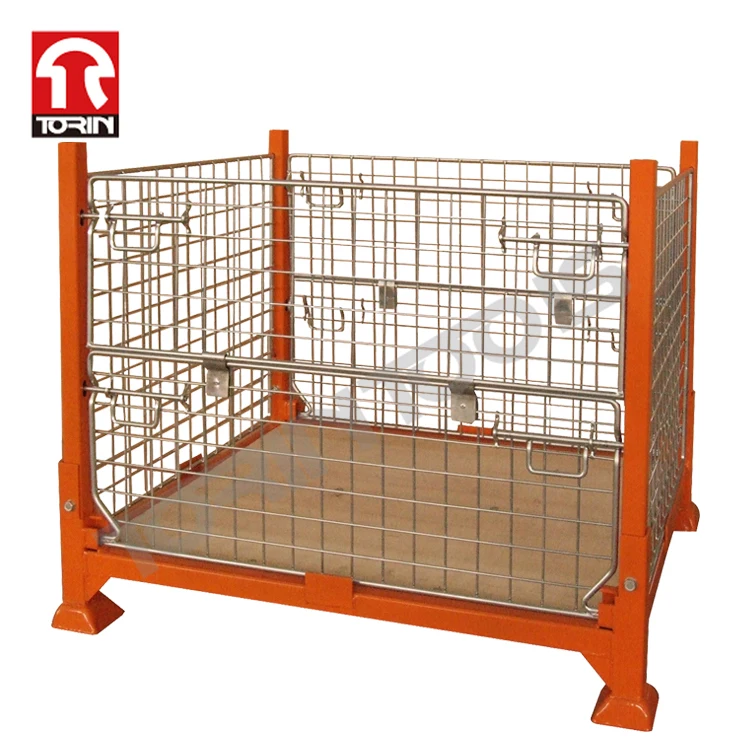Torin SWK8013 Folding stackable parts box	wire mesh pallet container metal pallet