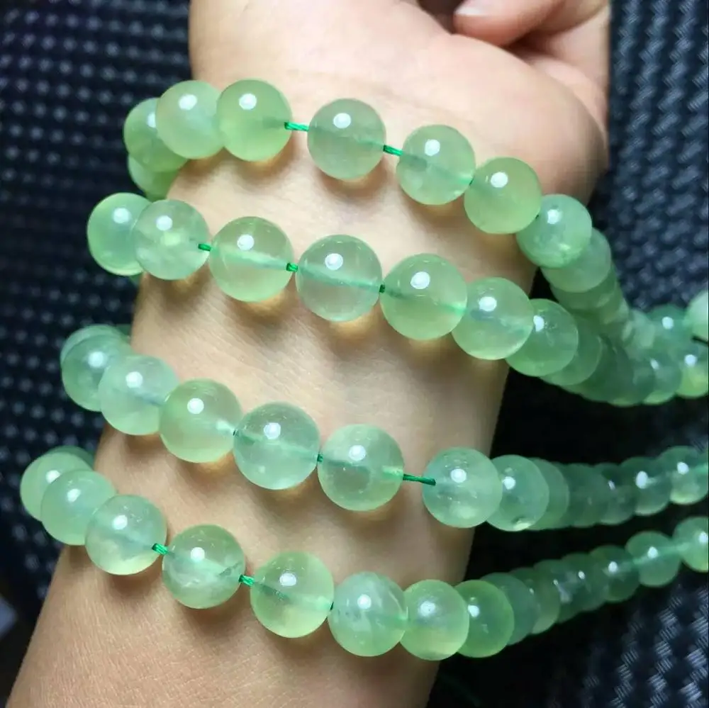 8mm round AAA grade prehnite beads loose semi precious gemstones