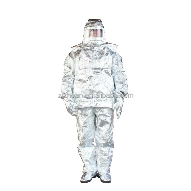 Full set of aluminized fire proximity suit for fire fighting