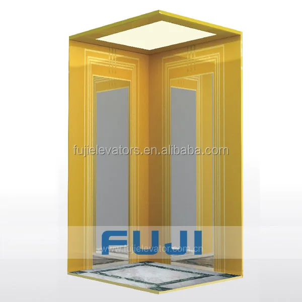  FUJI новый дизайн Титановый зеркальный кабина вилла Лифт небольшой домашний лифт для