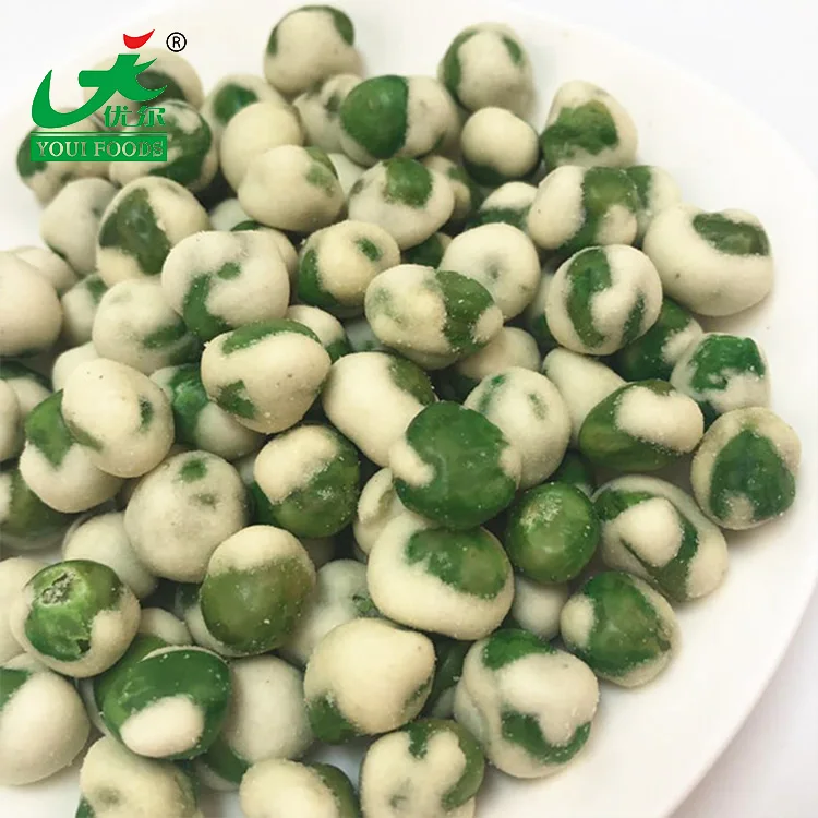 kosher certified coated white wasabi green peas snacks for sale