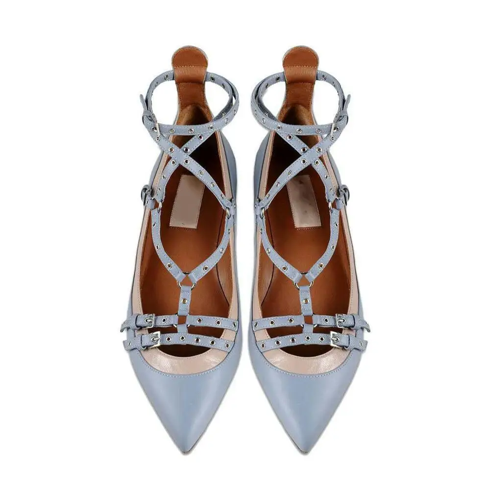 
Lace up women flat slip on shoes ankle strap women flat dress shoes 