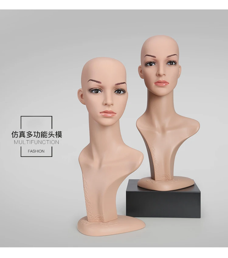 realistic mannequin heads and shoulder for hat display on sale