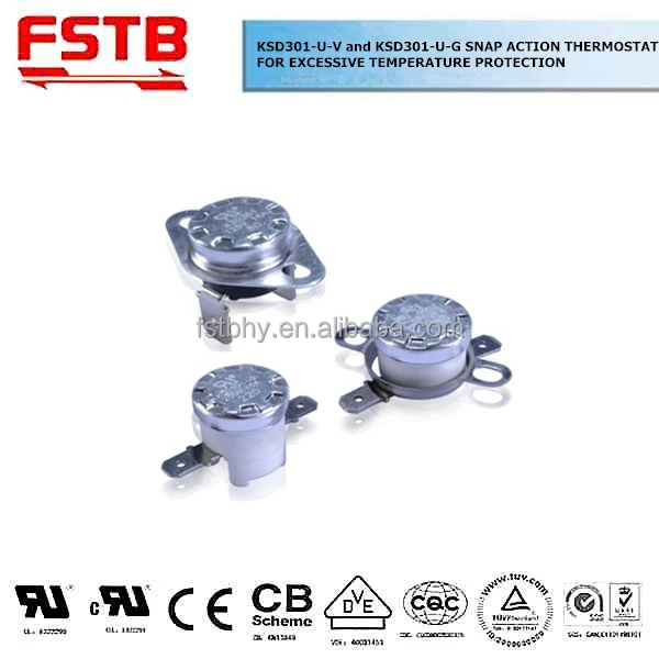 
KSD301-U-V and KSD301-U-G BIMETAL THERMOSTAT FOR COPIER PRINTER 