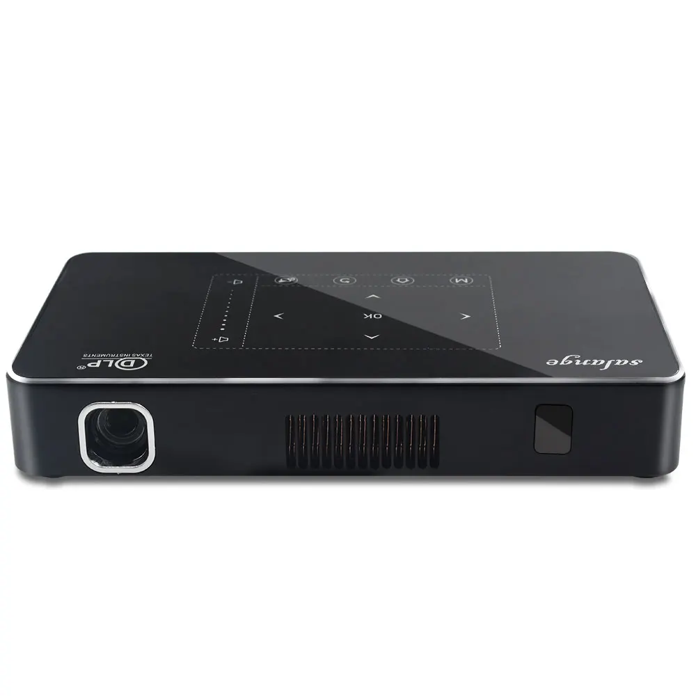Salange Best Smart Mobile Phone Projector with Mini Body Design and Touch Panel 150 ANSI LM Brightness Support 4K Video Android
