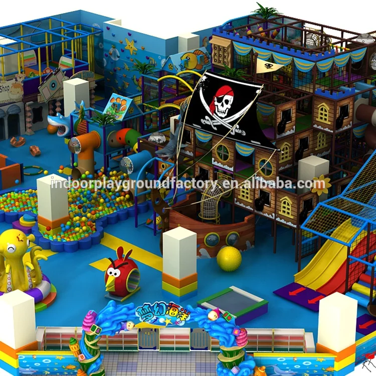 Cowboy Small Children Commercial Project Supplier Ball Pool Slide Big Area Multi-Functional Indoor Playground Equipment