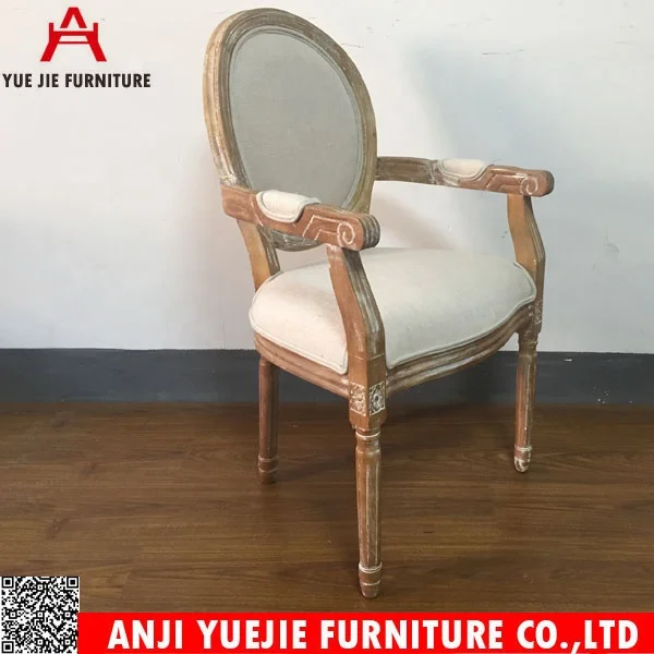 
Wooden Shabby Chic Louis Armrest Chair 