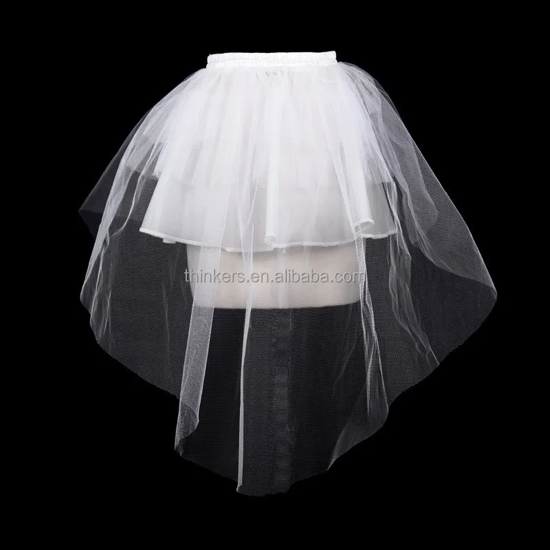 
SKT00202 Devil fashion japanese style elastic waistband white mesh gown underskirt for women 