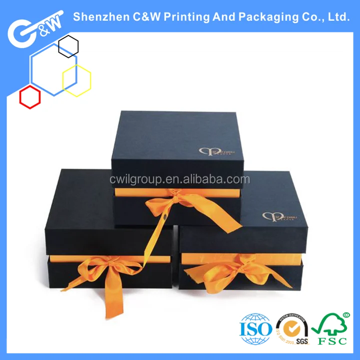 OEM Customize High-end Black Velvet Jewelry Package Gift box