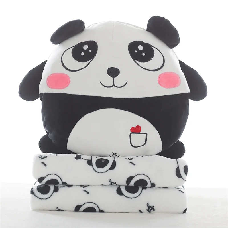 
3 in 1 blanket pillow hand warmer panda hand warmer pillow with blanket panda plush toy 