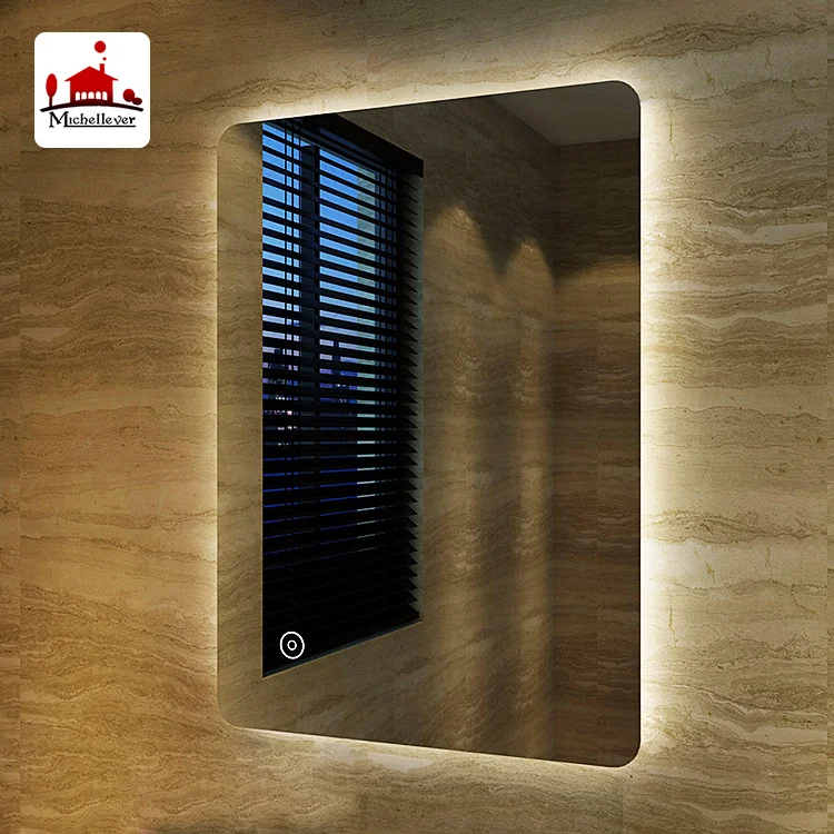 
hotel bath back lighting mirror electric frameless backlit lighted led mirror wall mounted back lit mirror for bathroom 