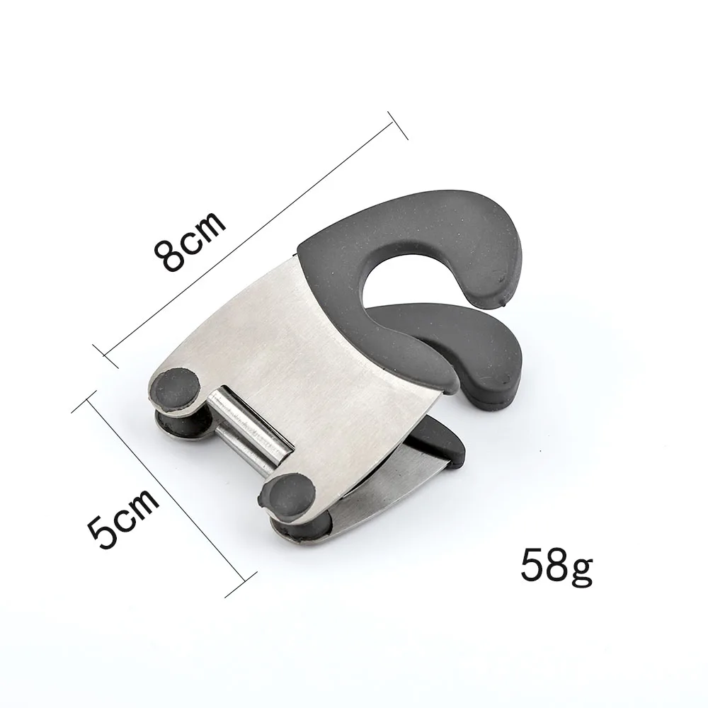 Pot Spoon Holder Flex Pot Clips Spoon Rest TPR and Stainless Steel Anti-Scald Grip