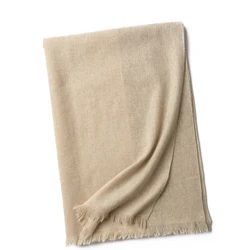 Inner Mongolia Long Shawls Unisex Winter 100% Lamb Wool Stripes Pashmina Women