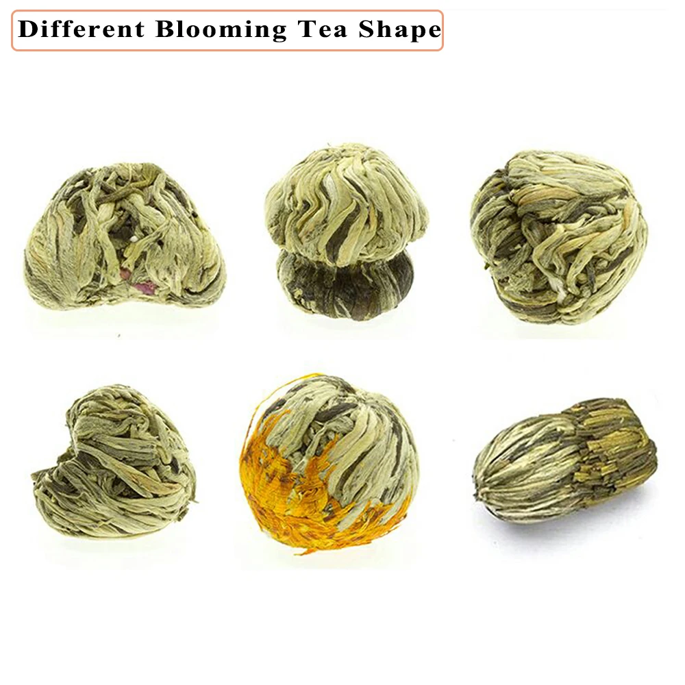 Chinese Artisan Cheap Glass Teapot Flowering Mini Exotic Caffeine Free Brewing Blooming Tea Gift Set Balls Flower Ball in Bulk