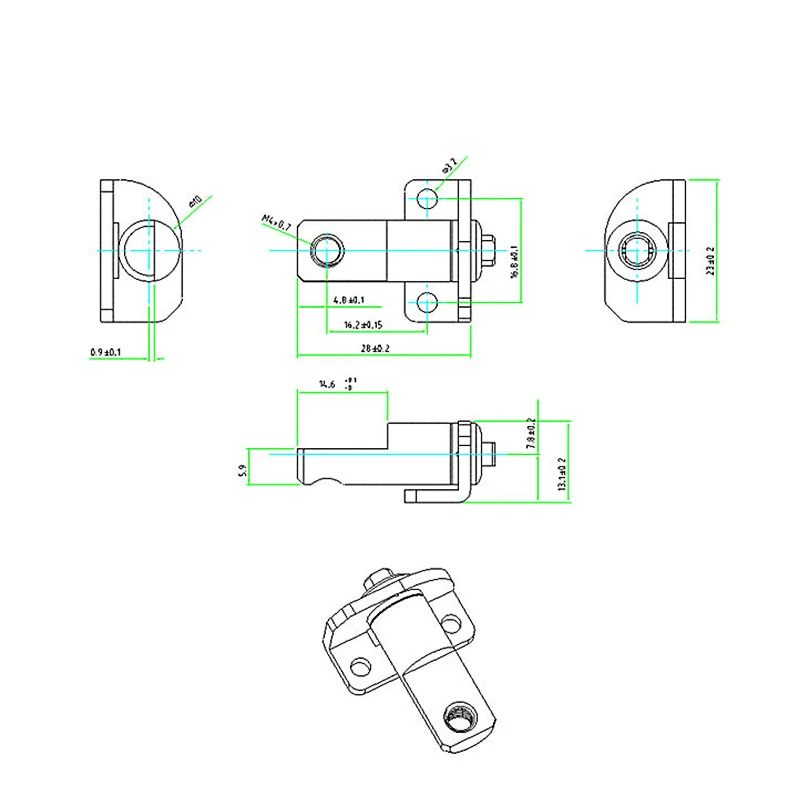 2018 New 360 Degree sus304 Stainless Steel Adjustable Locking Friction Hinge/ Constant Torque laptop Hinge