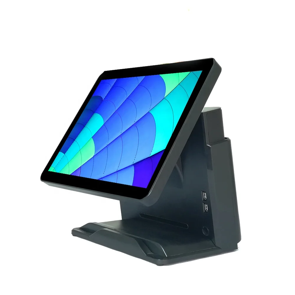 POS All in One With 15 Inch Touch Screen Point of Sale Display POS Machine for Hotel With Built-in Card Reader