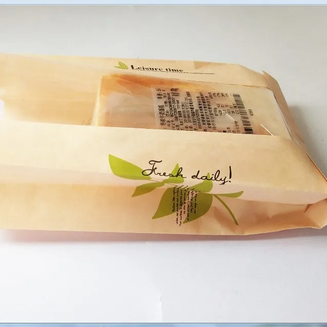 New Products Custom Logo Food Grade greaseproof kraft paper bag for food