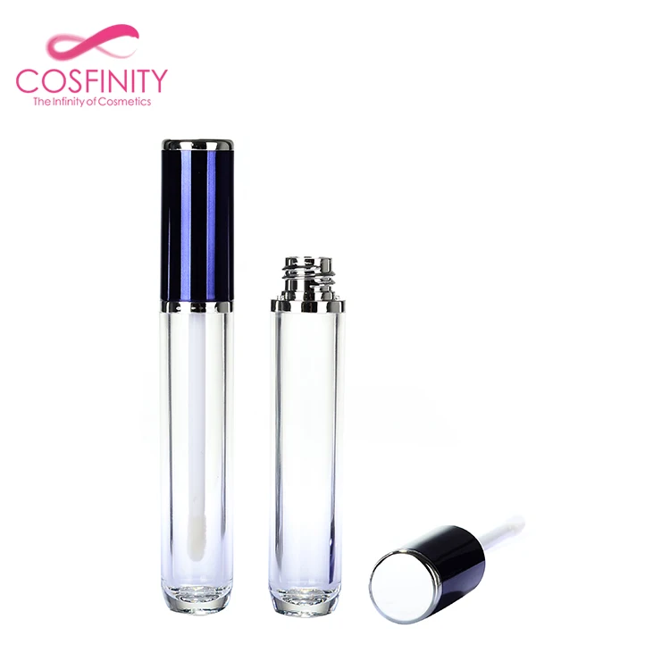 
Best price black lipgloss tube wholesale packaging round empty slim clear container plastic lip gloss mascara soft tube 