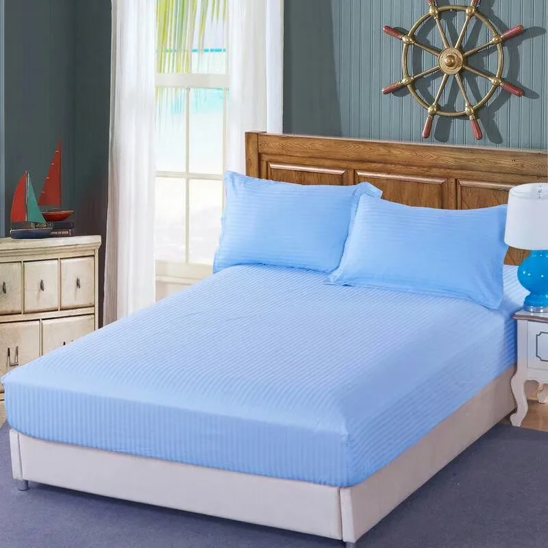 100% cotton 40*40s 110*70  stripe five star hotel bedlinen bedding sets customized