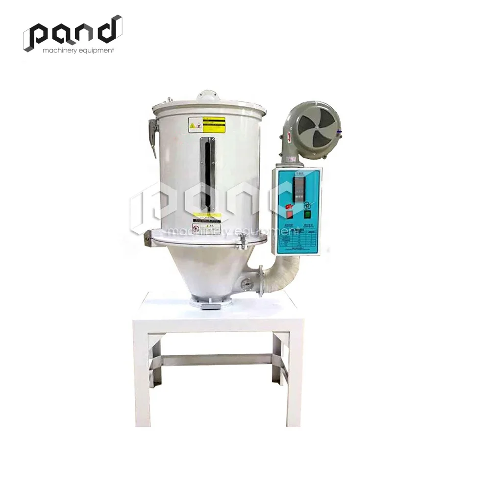 Plastic pellet hopper dryer for injection machine