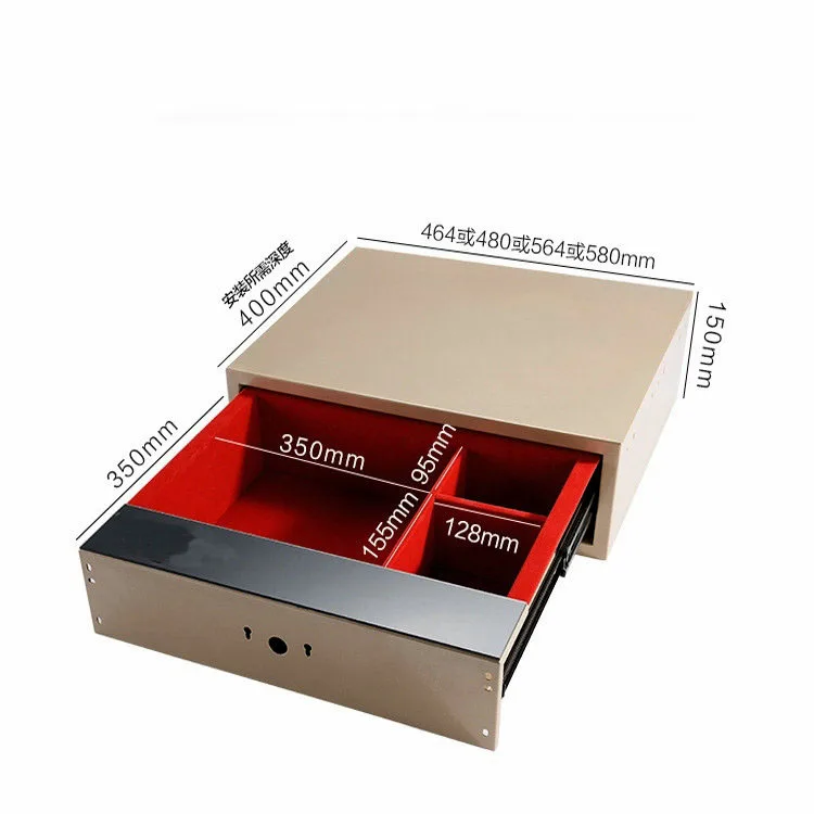 home office small wardrobe hidden password 19 inch 480mm touch screen panel safe drawer