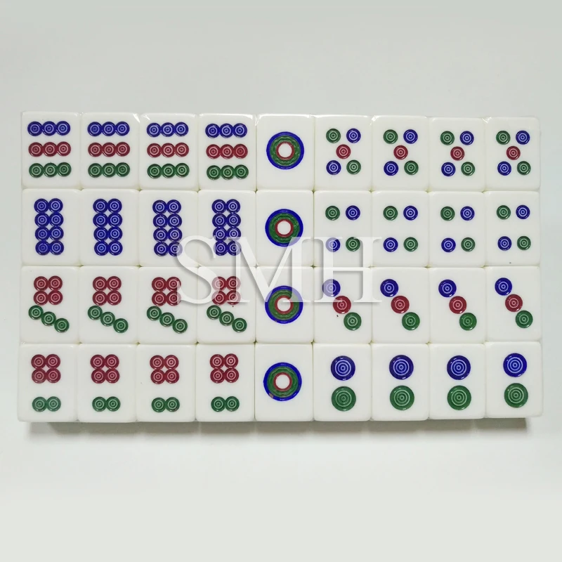 Aluminum Box Packaging 3.7*2.8*2.2cm Green Glitter Crystal Mahjong Set as Promotional Gifts