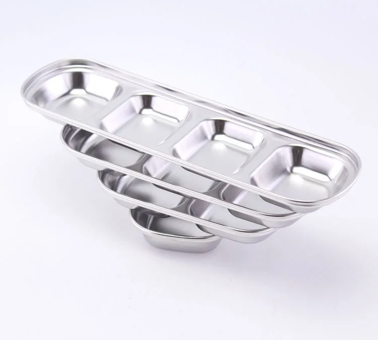 Japanese And Korean Stainless steel Multiple Sizes Flavor Dish Plate