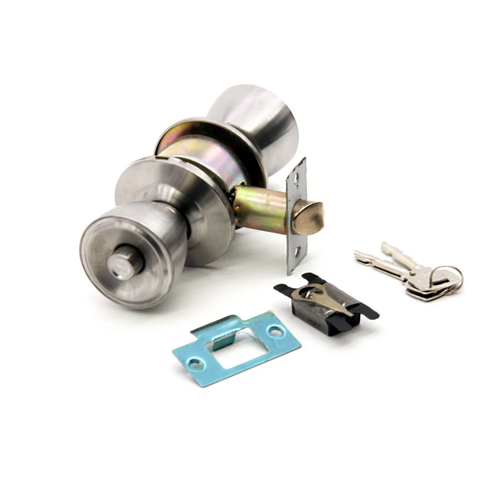 ANSI Grade 3 Tubular standard door steel tulip knob cylinder lock